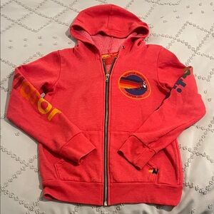 Aviator Nation Kids Hoodie in Vibrant Red with Multicolor Accents